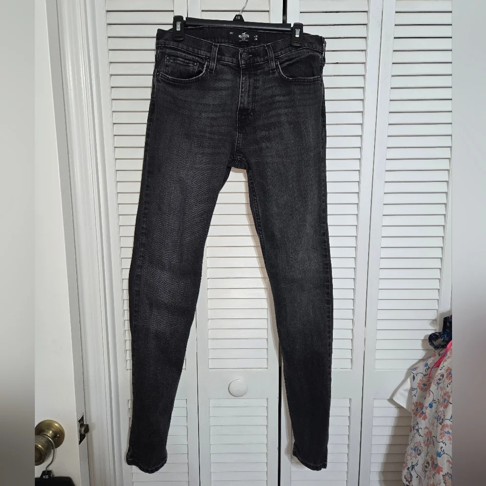 Hollister Epic Flex Skinny Men's 31 x 34 Black Denim Jeans